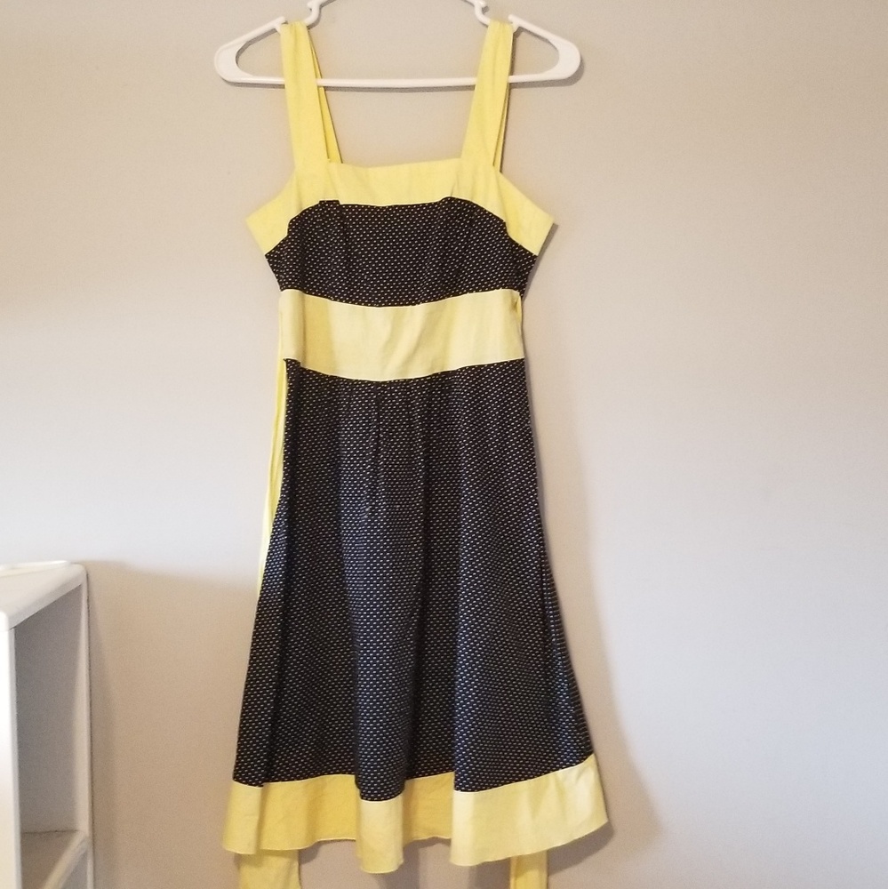 Vintage Black and White Polka Dotted Dress